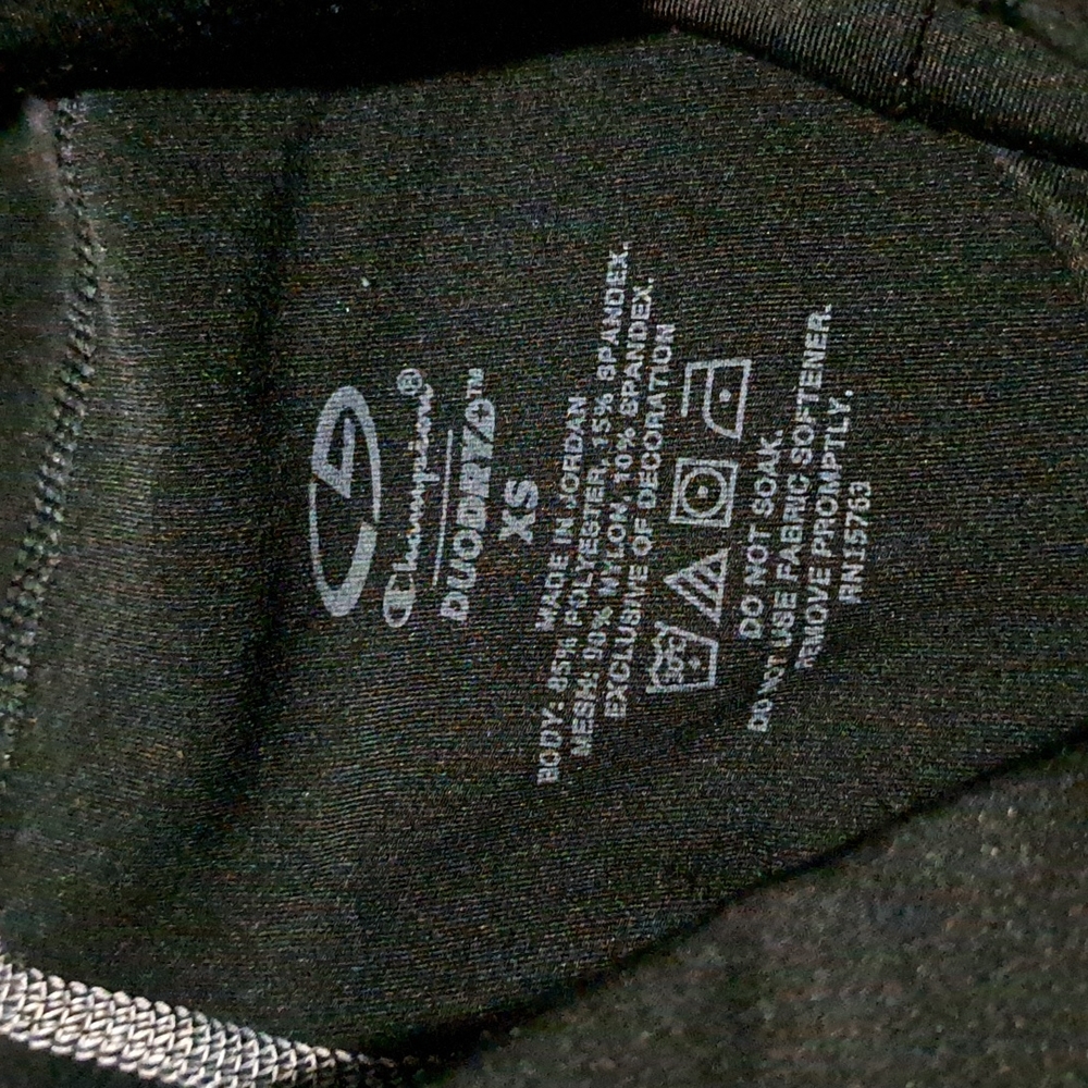 Champion black leggings with back zipper pocket, XS like new - Picture 2 of 4